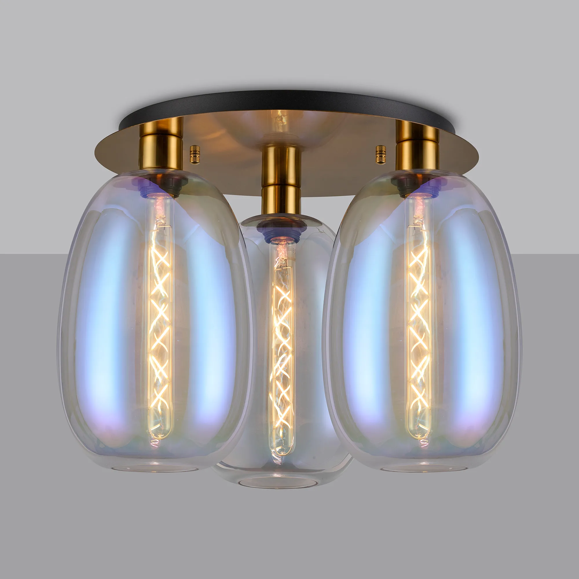 Lori Antique Gold Ceiling Lights Deco Flush Fittings